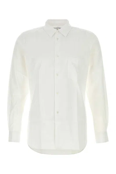 Comme Des Garçons White Poplin Shirt In Neutral