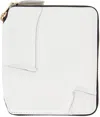 Comme Des Garçons White Reversed Hem Wallet In 3 White