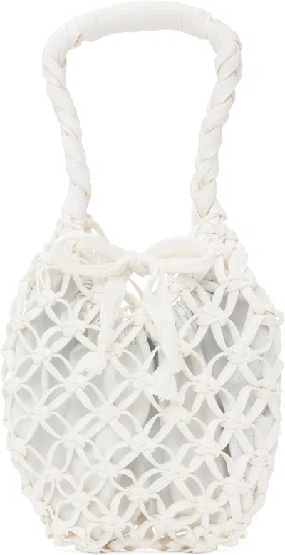 Comme Des Garçons White Synthetic Leather Bag