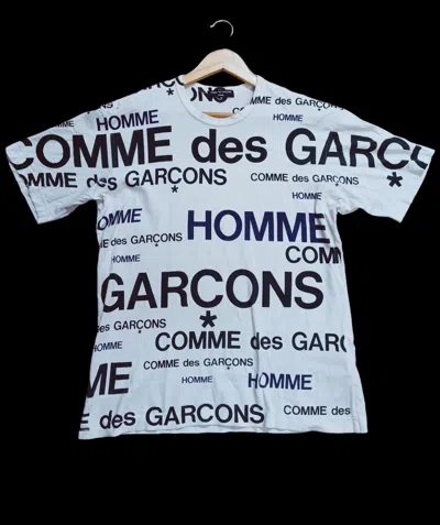 Pre-owned Comme Des Garçons White T-shirts Comme Des Gargons Homme Big Logo