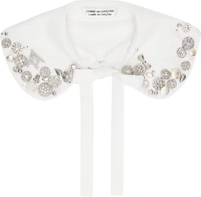 Comme Des Garçons White Tricot Collar
