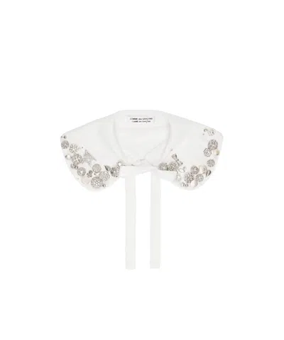 Comme Des Garçons White Tricot Collar