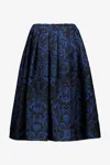 Comme Des Garçons Wide Balloon Skirt In Luminescent Jacquard Clothing In Blue