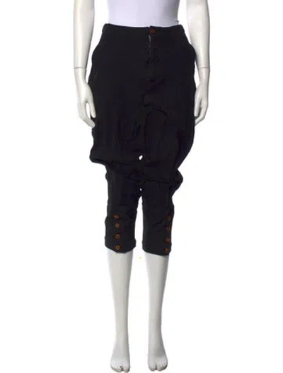 Pre-owned Comme Des Garçons Wide Leg Pants In Black