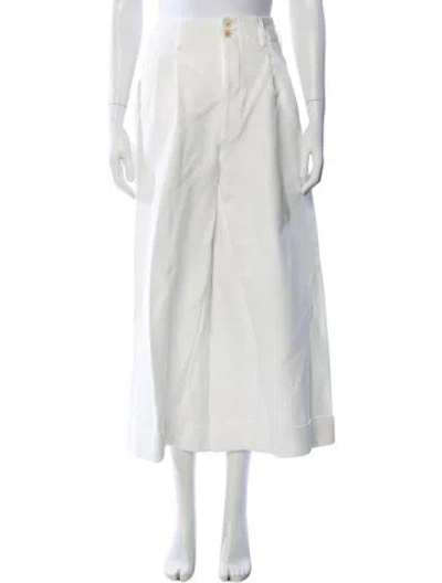 Pre-owned Comme Des Garçons Wide Leg Pants In White