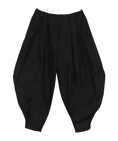 Comme Des Garçons Wide-leg Wool Trousers In Black