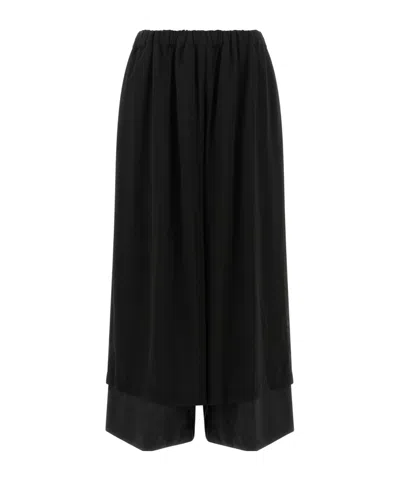 Comme Des Garçons Wide-leg Casual Trousers In Black