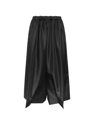 Comme Des Garçons Wide-leg Elongated Trousers In Black