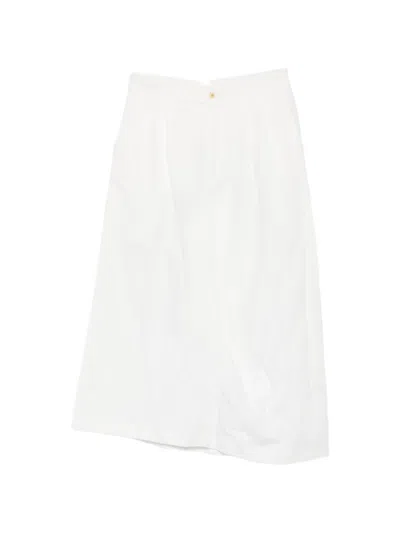 Comme Des Garçons Wide-leg Trousers In White