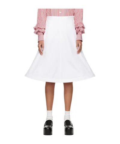 Comme Des Garçons Wire Skirt In White