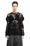 Comme Des Garçons Open Crochet Spider Web Knit Sweater In Black