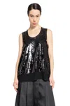 Comme Des Garçons Sequin-embelished Tank Top In Black