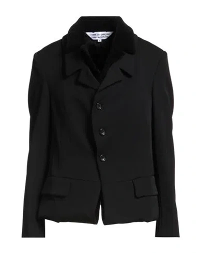 Comme Des Garçons Woman Blazer Black Size L Wool, Cotton