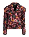Comme Des Garçons Single-breasted Floral Blazer In Black
