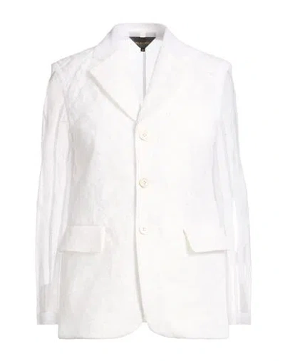 Comme Des Garçons Woman Blazer White Size M Nylon, Polyester