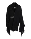 Comme Des Garçons Woman Cardigan Black Size M Wool, Mohair Wool, Nylon, Acrylic, Cow Leather