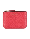 Comme Des Garçons Woman Coin Purse Red Size - Cow Leather In Red