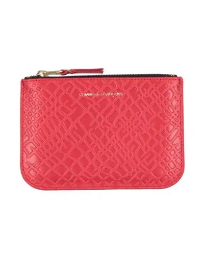 Comme Des Garçons Woman Coin Purse Red Size - Cow Leather