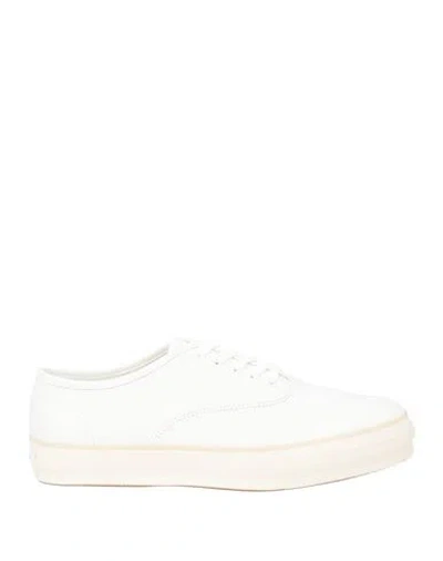 Comme Des Garçons Woman Lace-up Shoes White Size 7 Leather