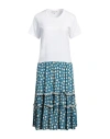 Comme Des Garçons Woman Midi Dress Pastel Blue Size M Cotton, Rayon