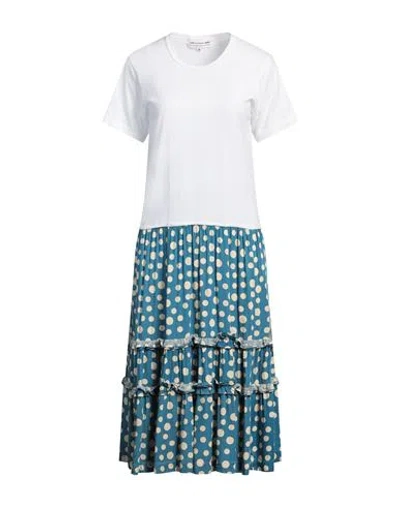 Comme Des Garçons Woman Midi Dress Pastel Blue Size M Cotton, Rayon