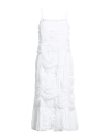 Comme Des Garçons Woman Midi Dress White Size S Polyester In White