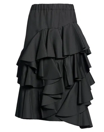 Comme Des Garçons Woman Midi Skirt Black Size M Polyester