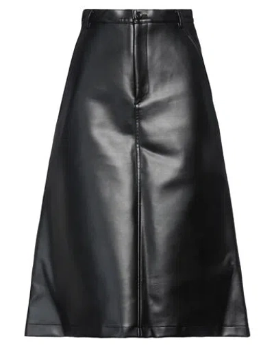 Comme Des Garçons Woman Midi Skirt Black Size L Textile Fibers