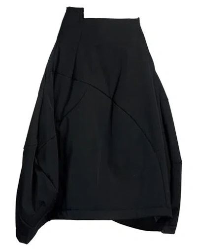 Comme Des Garçons Woman Midi Skirt Black Size S Wool
