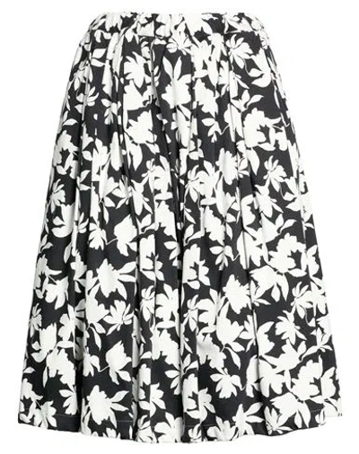 Comme Des Garçons Woman Midi Skirt Black Size Xs Cotton, Polyurethane