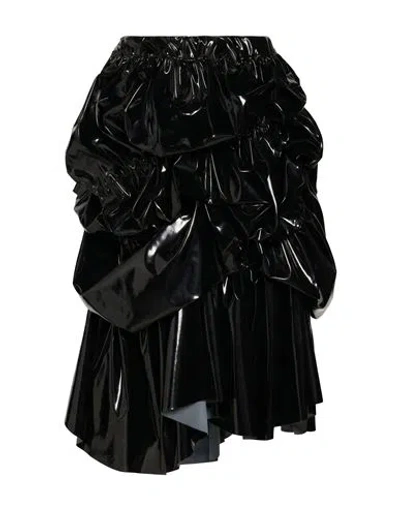 Comme Des Garçons Woman Midi Skirt Black Size Xs Polyurethane