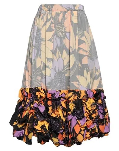 Comme Des Garçons Woman Midi Skirt Lilac Size S Polyester In Purple