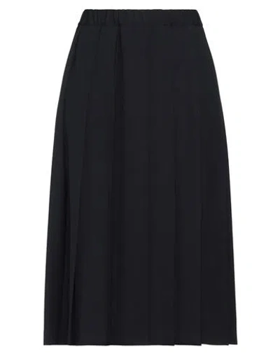 Comme Des Garçons Woman Midi Skirt Midnight Blue Size S Wool