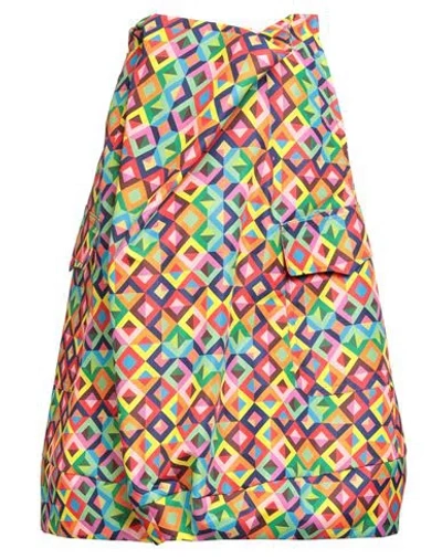 Comme Des Garçons Woman Midi Skirt Red Size S Polyester