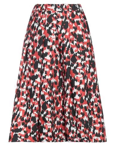 Comme Des Garçons Woman Midi Skirt Red Size Xs Polyester