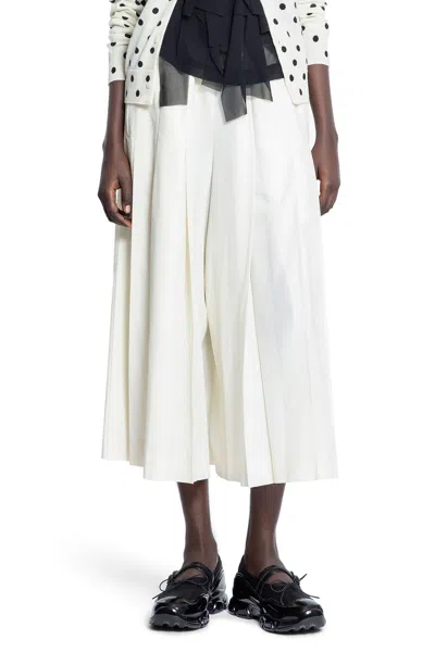 Comme Des Garçons Woman Off-white Trousers
