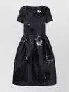 Comme Des Garçons Woman Overall Dress Floral Pattern In Black