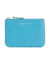 Comme Des Garçons Woman Pouch Azure Size - Calfskin In Blue