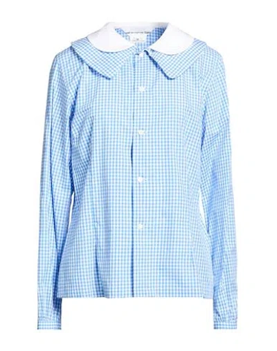 Comme Des Garçons Woman Shirt Azure Size M Cotton In Blue