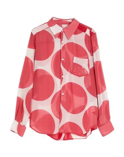 Comme Des Garçons Woman Shirt Red Size M Polyester In Pink