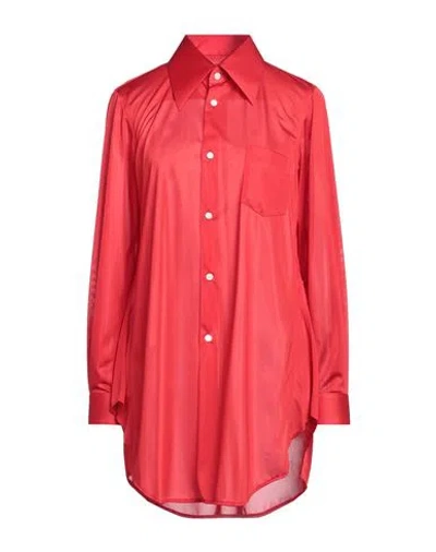 Comme Des Garçons Woman Shirt Red Size Xs Polyester