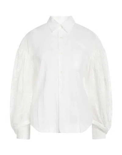 Comme Des Garçons Woman Shirt White Size M Cotton, Nylon