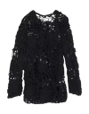 Comme Des Garçons Woman Sweater Black Size L Wool In Black