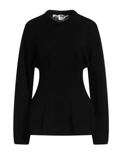 Comme Des Garçons Woman Sweater Black Size S Acrylic, Wool