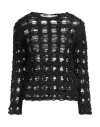 Comme Des Garçons Woman Sweater Black Size S Nylon, Polyester