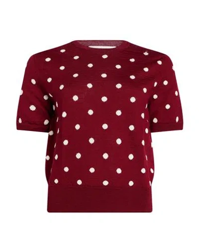 Comme Des Garçons Woman Sweater Burgundy Size M Wool In Red