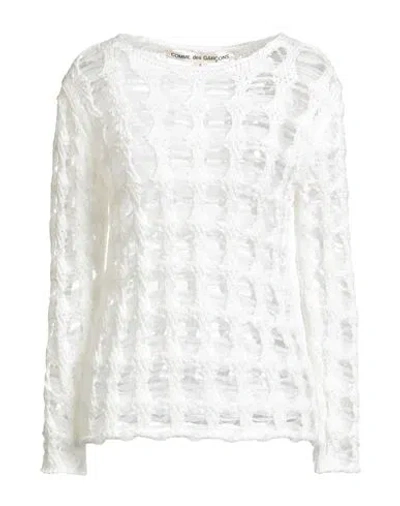 Comme Des Garçons Woman Sweater Ivory Size S Nylon, Polyester In White