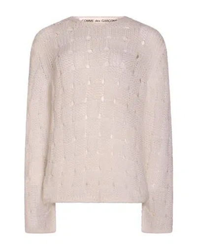 Comme Des Garçons Woman Sweater White Size S Nylon In Neutral