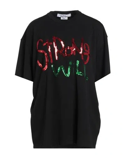 Comme Des Garçons Woman T-shirt Black Size L Polyester