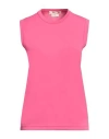 Comme Des Garçons Woman T-shirt Fuchsia Size L Polyester In Pink